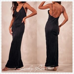 Black Backless Maxi Dress